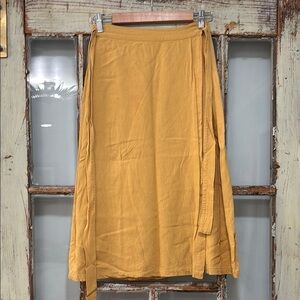 Mustard Wrap Skirt